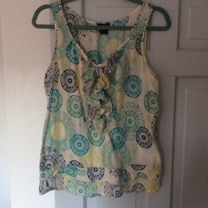 3 for $10 Ann Taylor Linen Ruffle Sleeveless Top